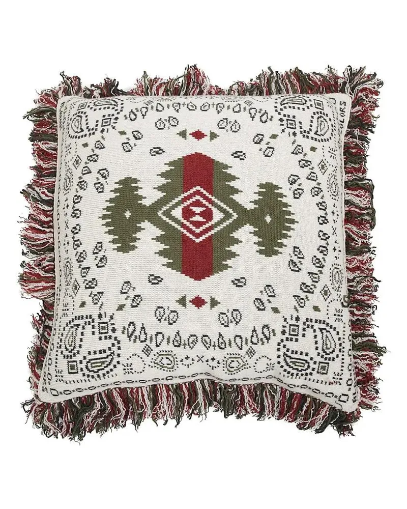 Alanui Tücher & Schals Vibrant Multicolor Virgin Wool Scarf With Geometri weiß Weiß