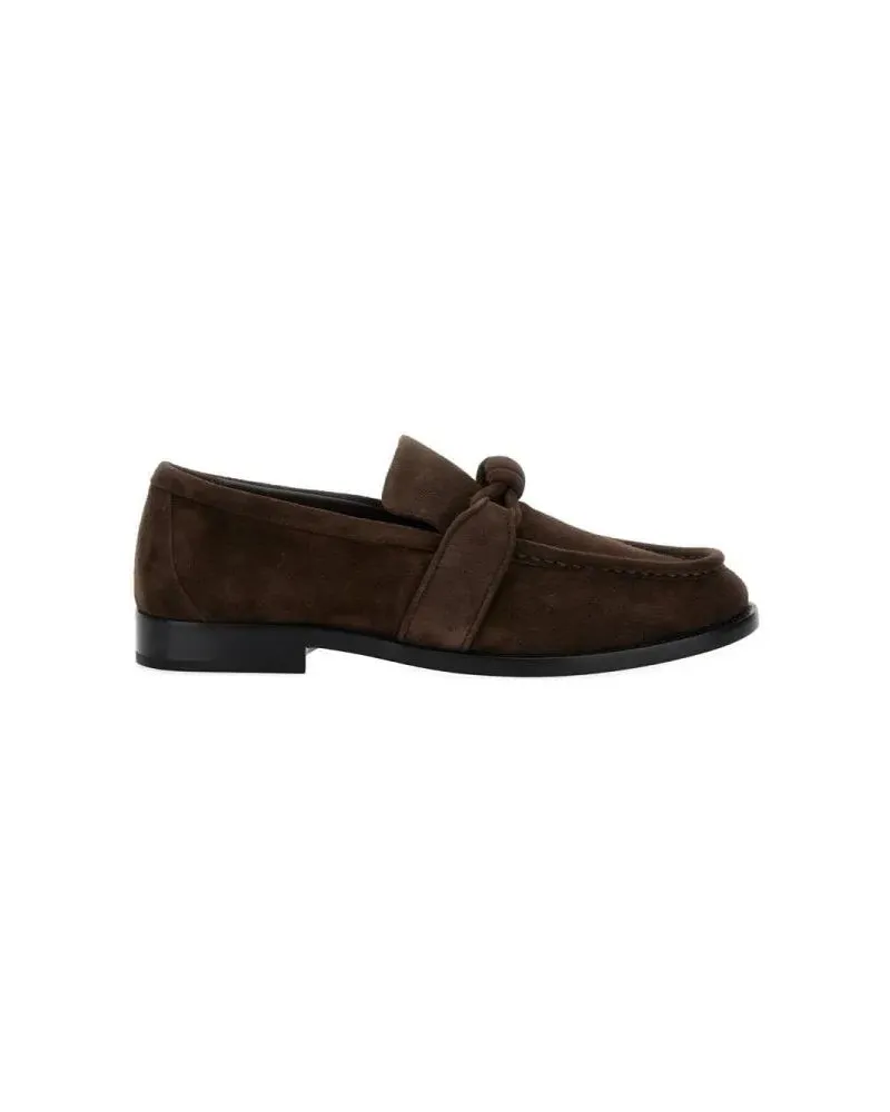 Bottega Veneta Brown Suede Moccasins With Knot Detail braun Braun