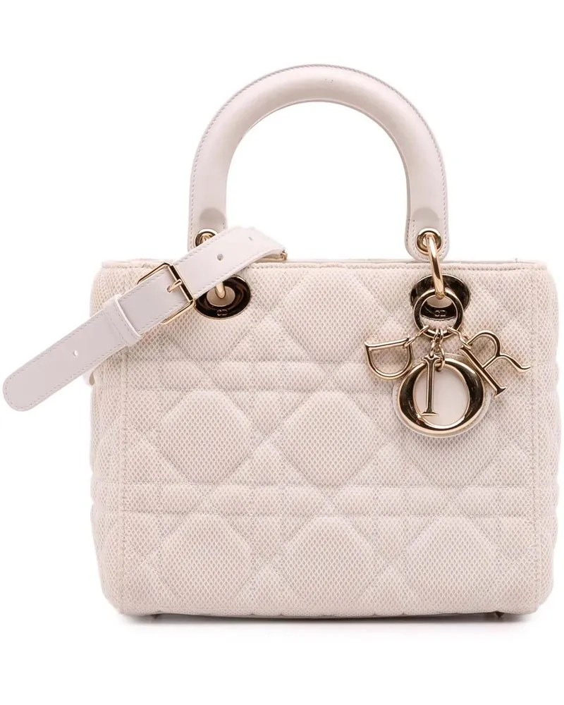 Dior Hobo Bags Medium Mesh Cannage Lady Dior rosa Gold
