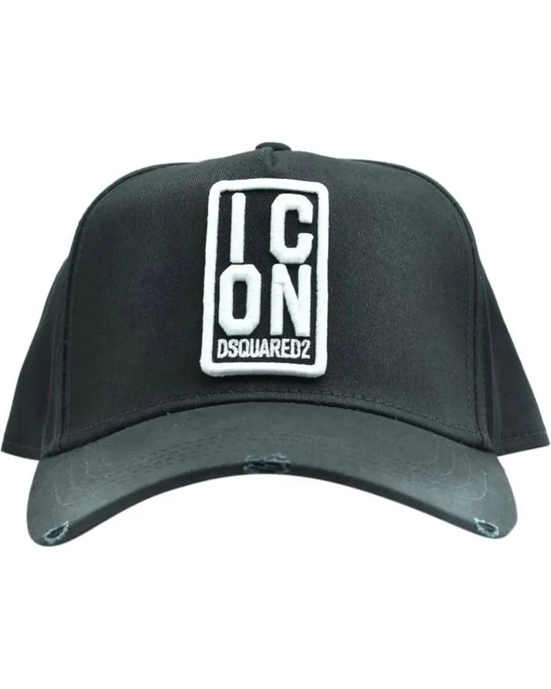 Dsquared2 Caps & Mützen Black Logo Cap schwarz Schwarz
