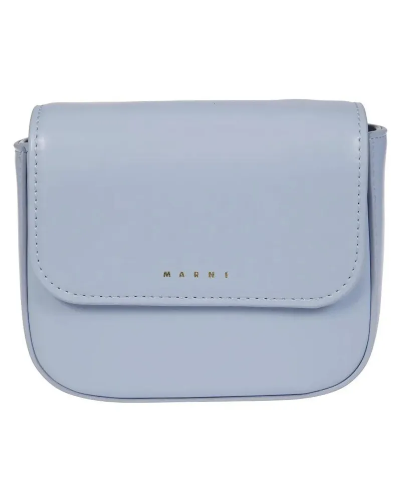 Marni Hobo Bags Compact Rounded Blue Shoulder Bag blau Blau