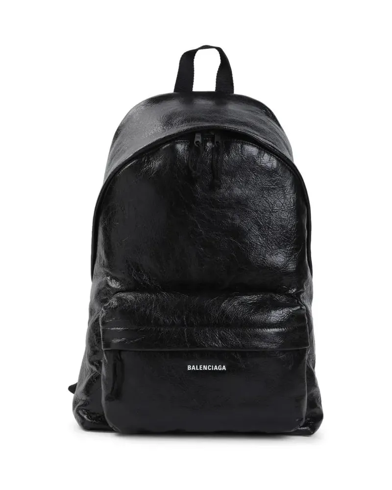 Balenciaga Rucksäcke Black Lamb Leather Backpack schwarz Schwarz