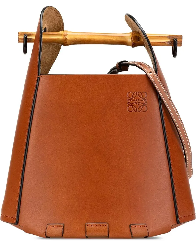 Loewe Hobo Bags Calfskin Bamboo Bucket Bag braun Braun