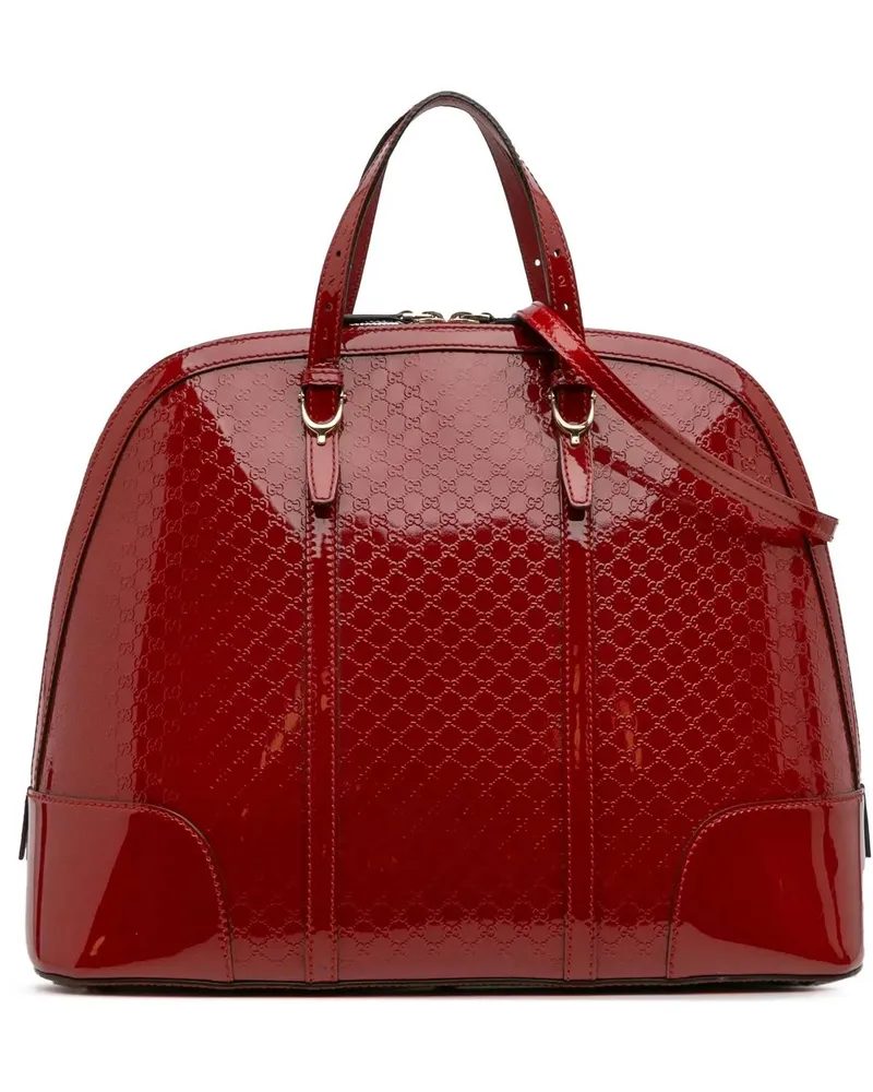 Gucci Hobo Bags Large Microssima Patent Nice Dome Top Handle rot Rot