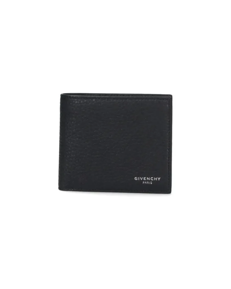 Givenchy Portemonnaies Textured Leather Black Wallet schwarz Schwarz