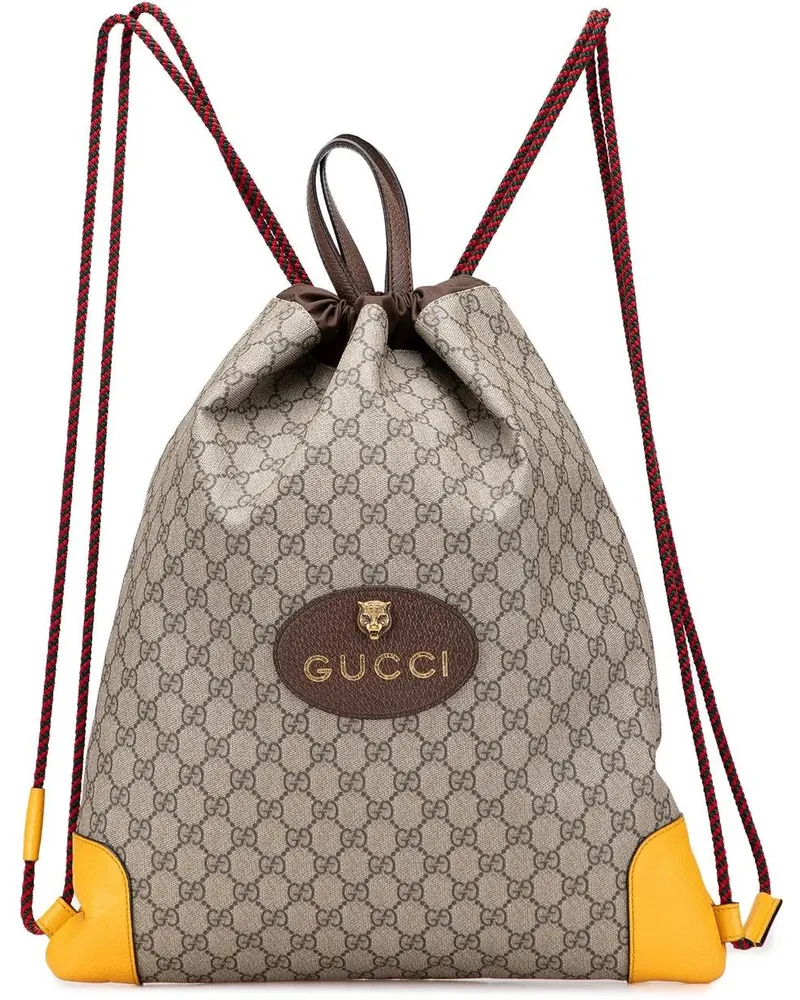 Gucci Rucksäcke GG Supreme Animalier Backpack braun Braun
