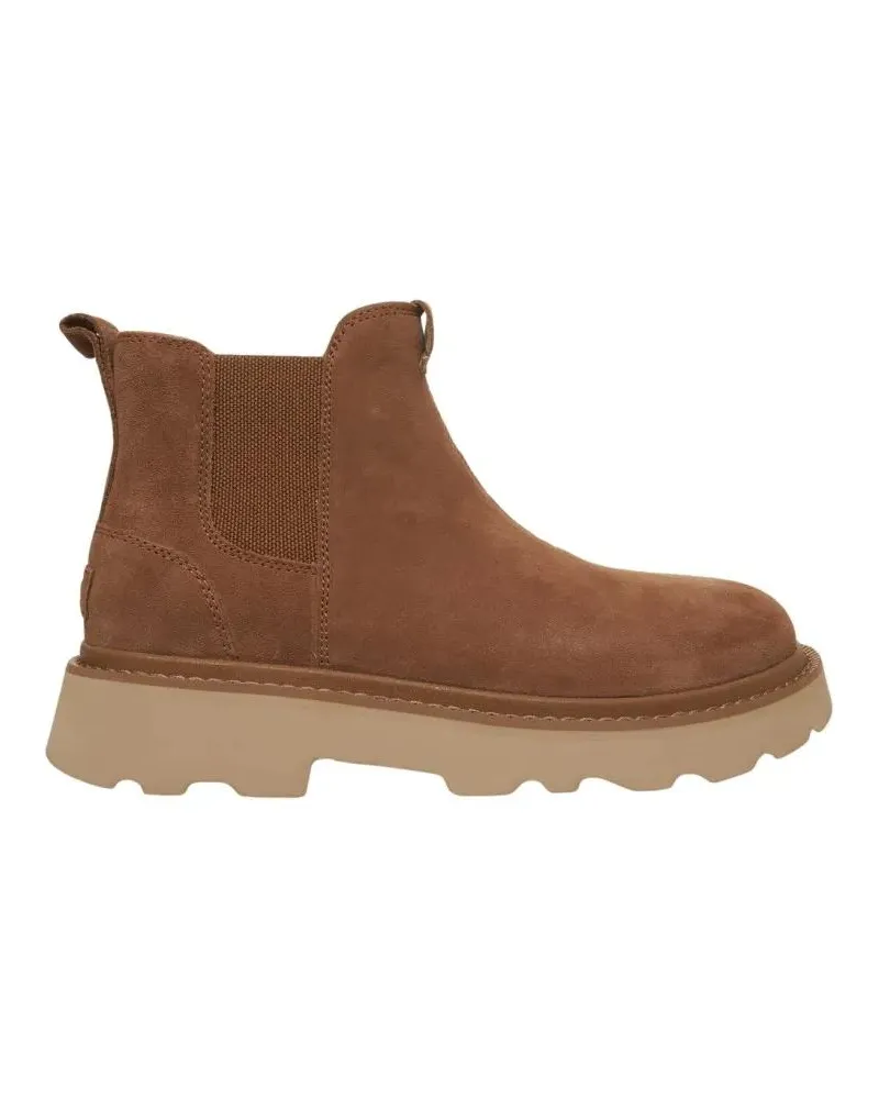 UGG Stiefel Beige Suede Chelsea Boots braun Braun