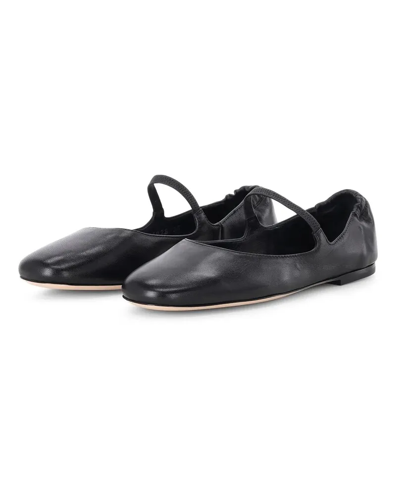 Attilio Giusti Leombruni Low-Top Sneaker Mary Janes aus Glattleder schwarz Schwarz