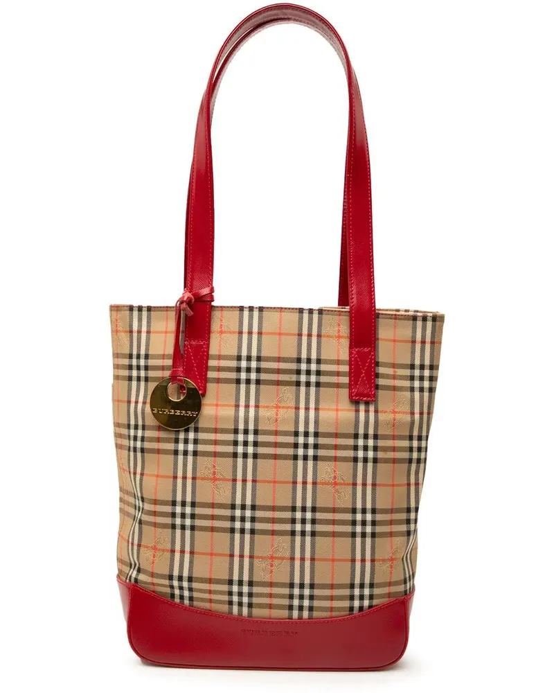 Burberry Shopper Haymarket Check Canvas Tote braun Braun