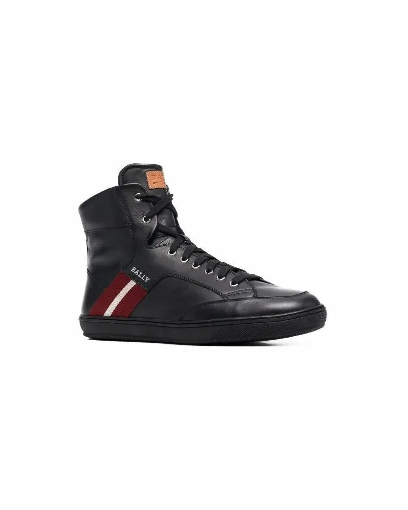 Bally Stiefel High-Top Casual Ankle Boot Sneakers With Sporty St schwarz Schwarz