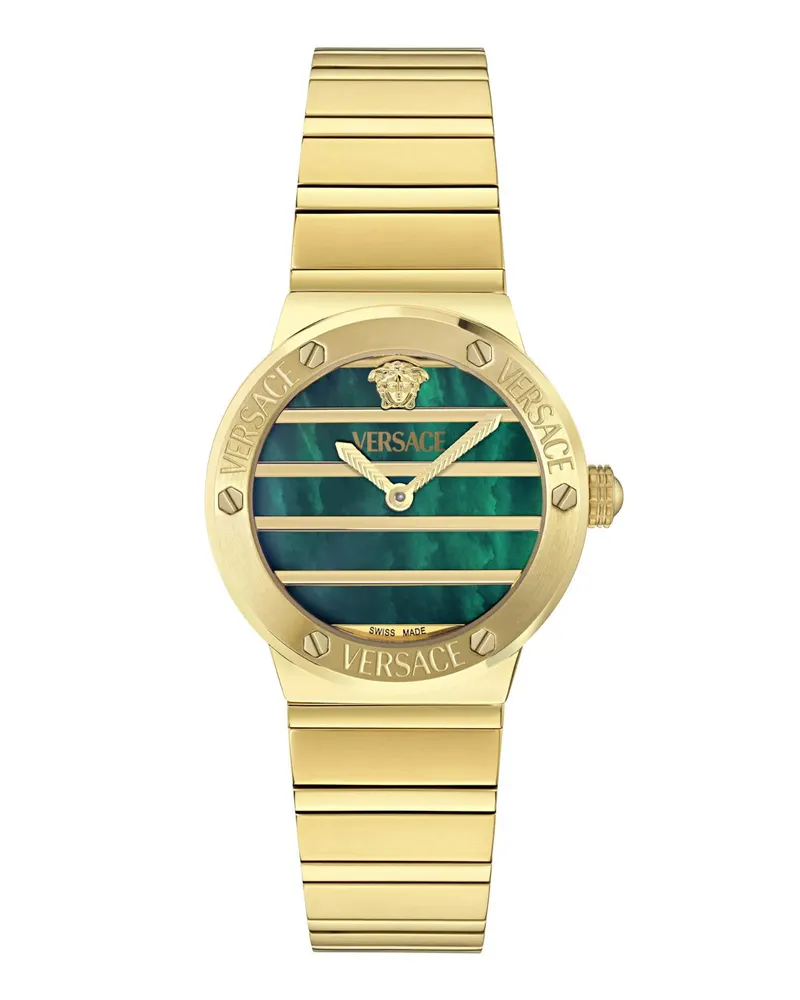 Versace Uhr Quarz-Analoguhr Greca Logo Pearl gold Gold
