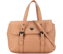 Hobo Bags Intrecciato Flap Satchel braun