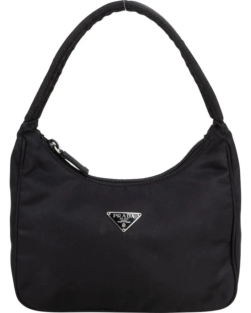 Prada Crossbody Bags  Black Nylon Triangle Vintage Re-Edition Hand schwarz Schwarz