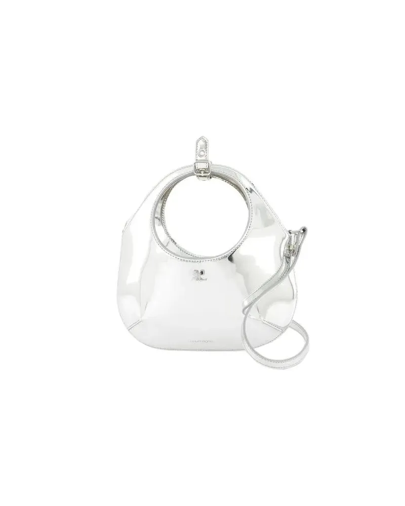 Courrèges Shopper Mini Holy Mirror Bag - Leather - Silver 