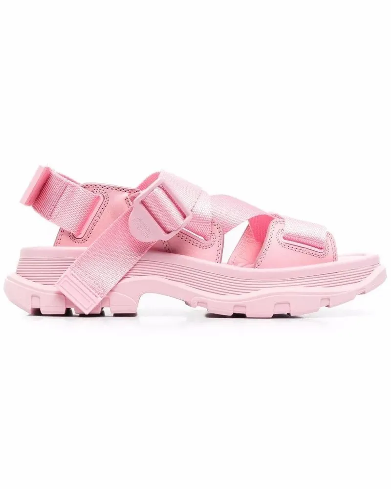 Alexander McQueen Sandalen Tread Sandals With Adjustable Straps pink Rosa