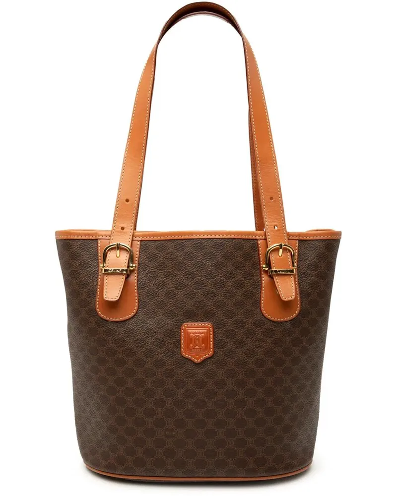 Celine Shopper Macadam Coated Canvas Tote braun Braun