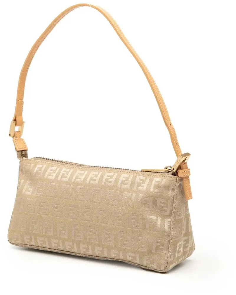 Fendi Hobo Bags Zucchino Canvas Pochette braun Braun