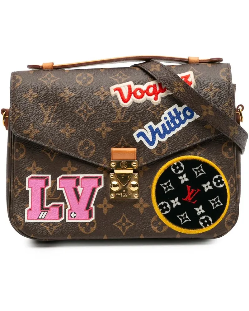 Louis Vuitton Hobo Bags Monogram Patches Pochette Metis braun Braun