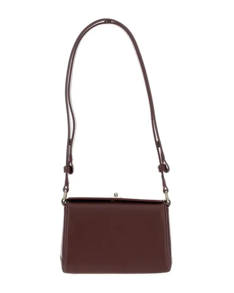 PLAN C Hobo Bags Burgundy Smooth Grain Calfskin Mini Shoulder Bag rot Rot