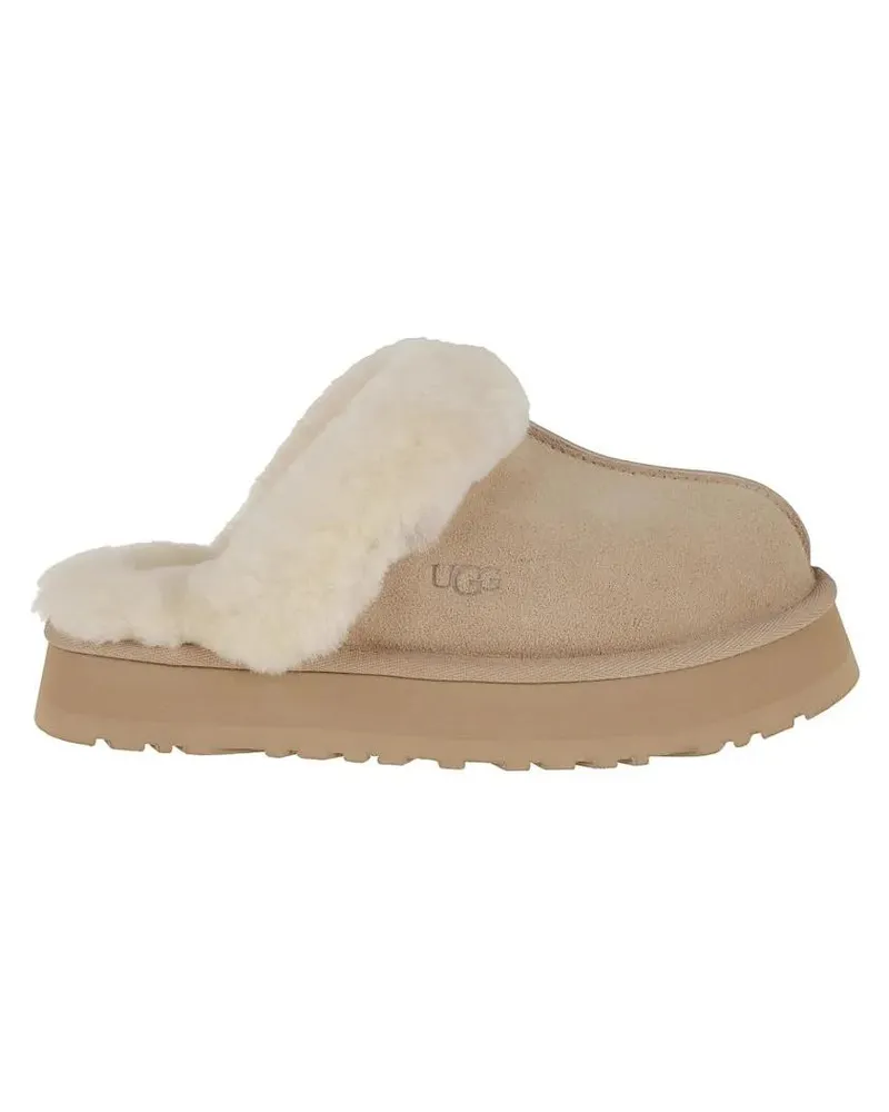 UGG Slipper & Pantoletten Sheepskin And Suede Slide With Plush Collar braun Braun