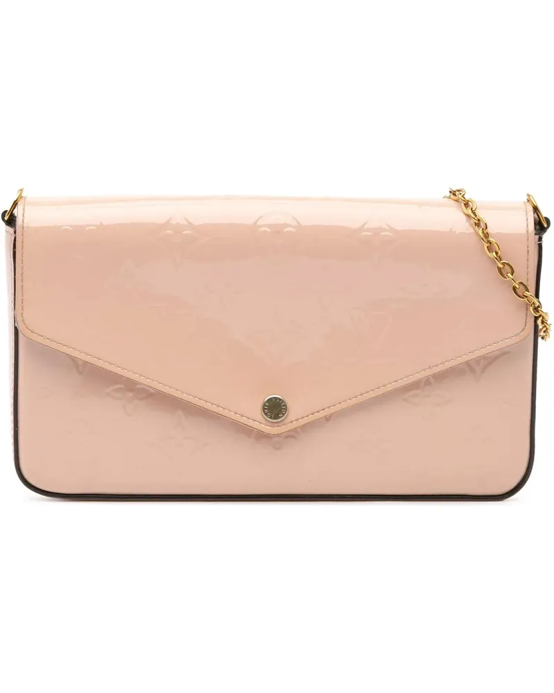 Louis Vuitton Hobo Bags Monogram Vernis Pochette Felicie rosa Gold
