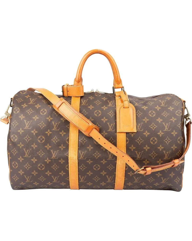 Louis Vuitton Crossbody Bags  Canvas Monogram Keepall 50 Bandoulie braun Braun
