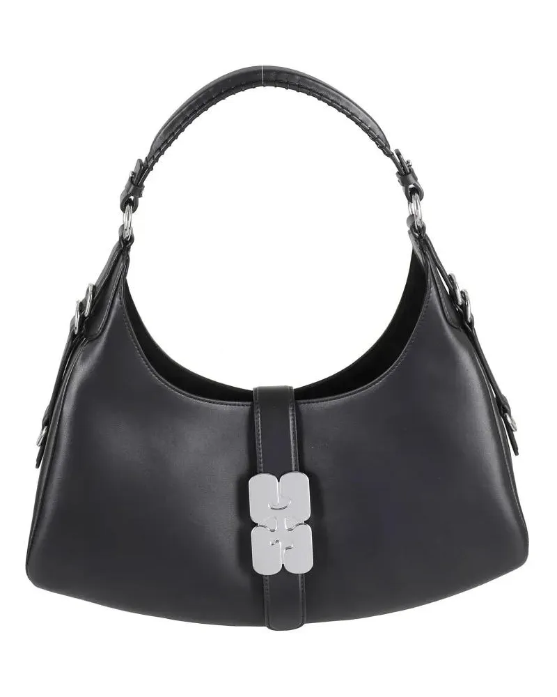 Ganni Shopper & Totes Kat Small Handbag In Smooth Leather schwarz Schwarz