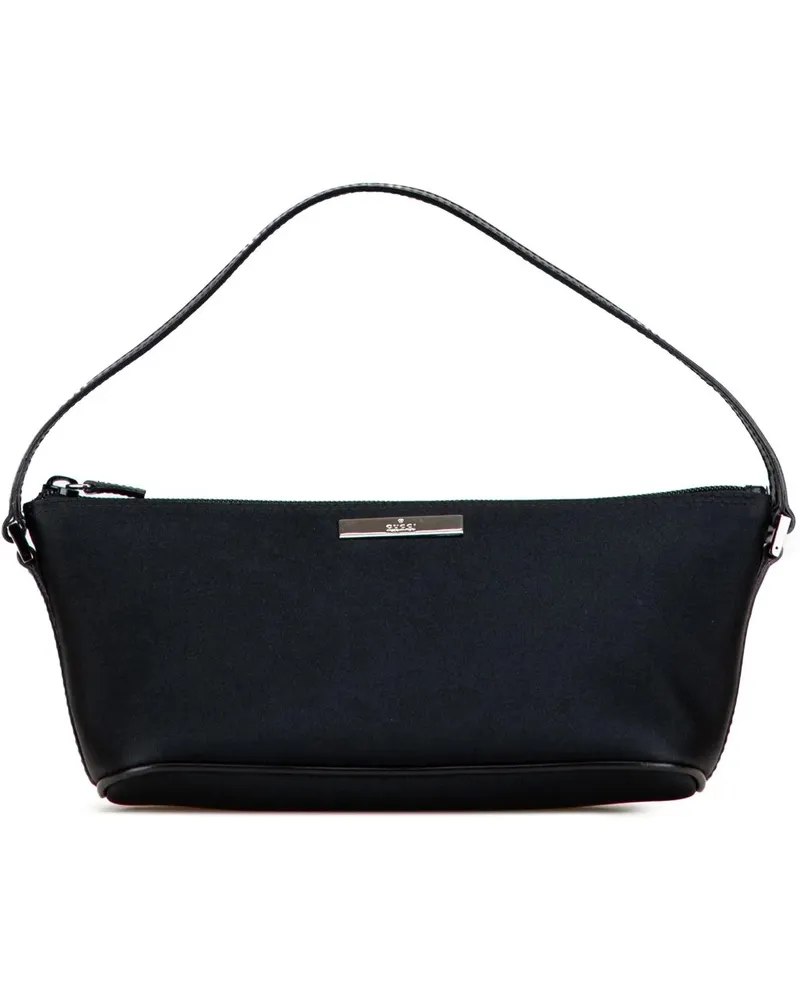 Gucci Hobo Bags Nylon Boat schwarz Schwarz