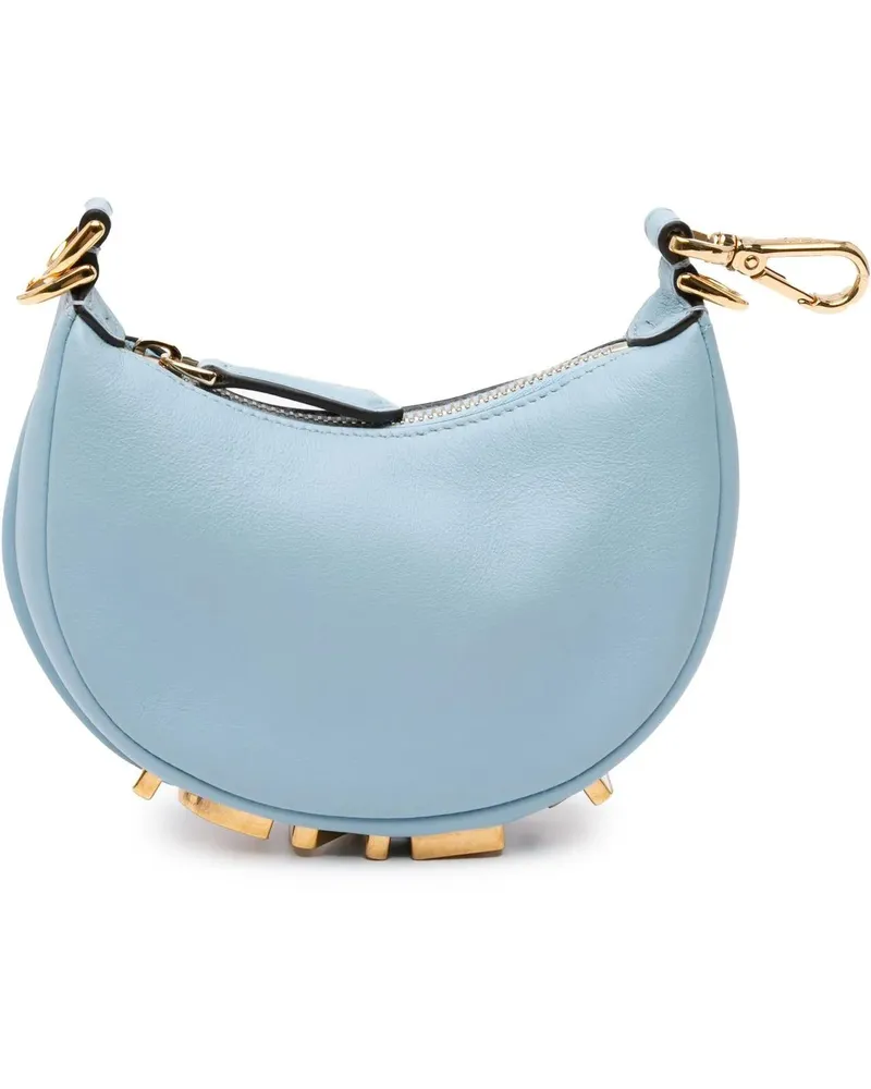 Fendi Hobo Bags 2010-2024 Nano Leather graphy Hobo blau Blau