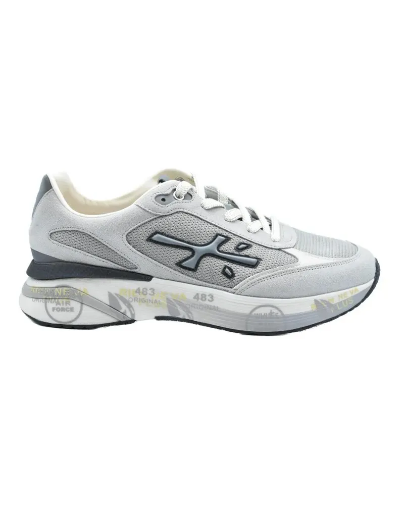Premiata Low-Top Sneaker Low Gray-Black Sneakers With Calf Leather weiß Weiß