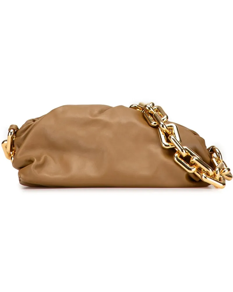 Bottega Veneta Hobo Bags Lambskin Chain Pouch braun Braun