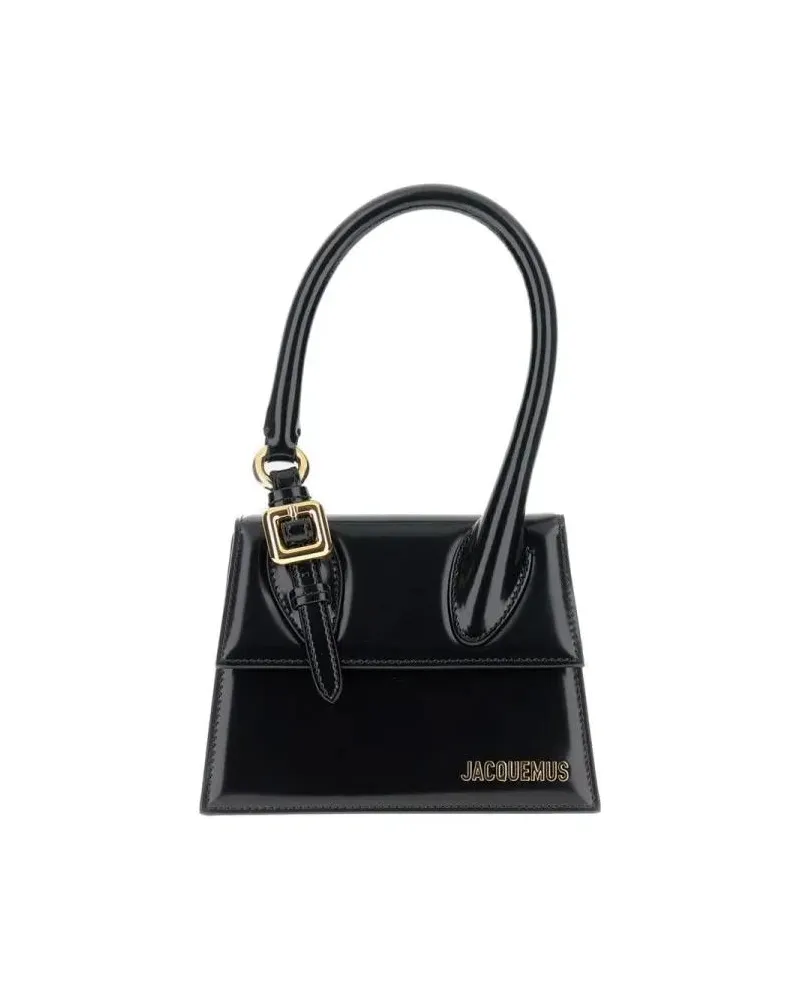 Jacquemus Hobo Bags Le Chiquito Moyen Bag With Buckle schwarz Schwarz