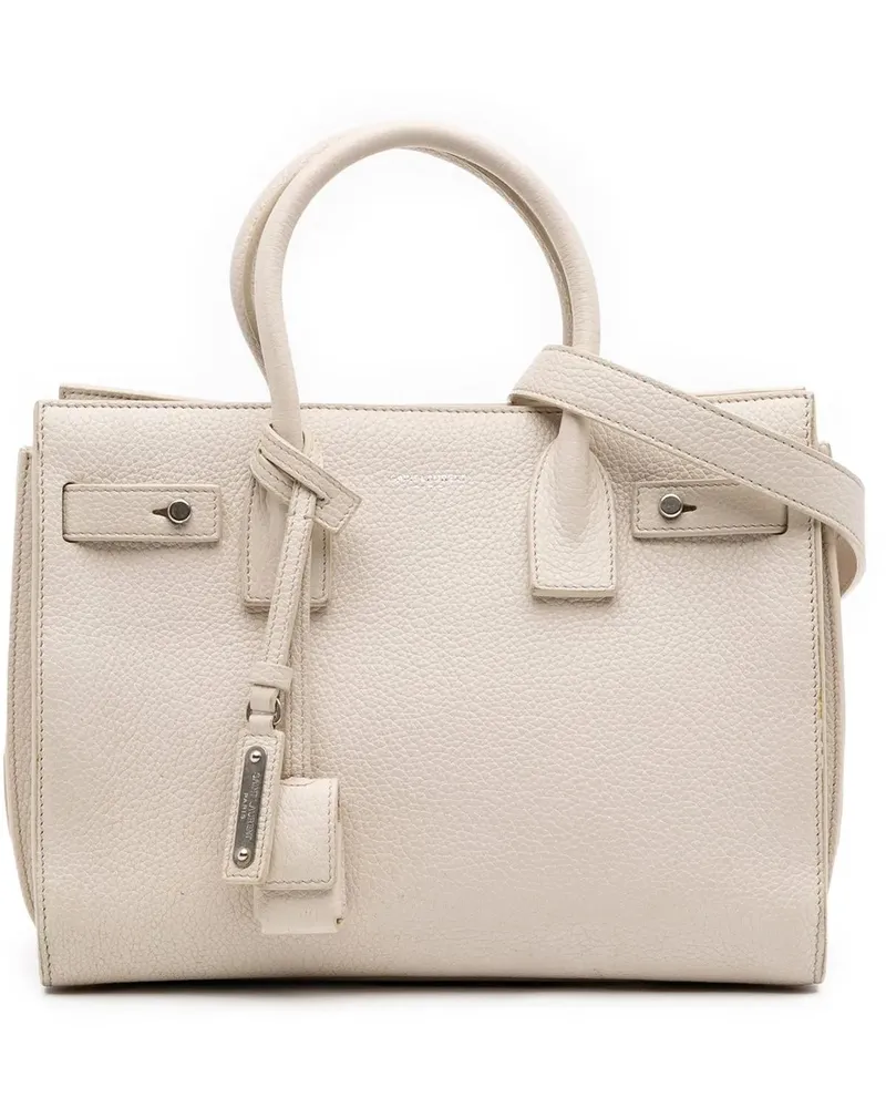 Saint Laurent Hobo Bags Baby Grained Calfskin Sac de Jour Satchel weiß Weiß