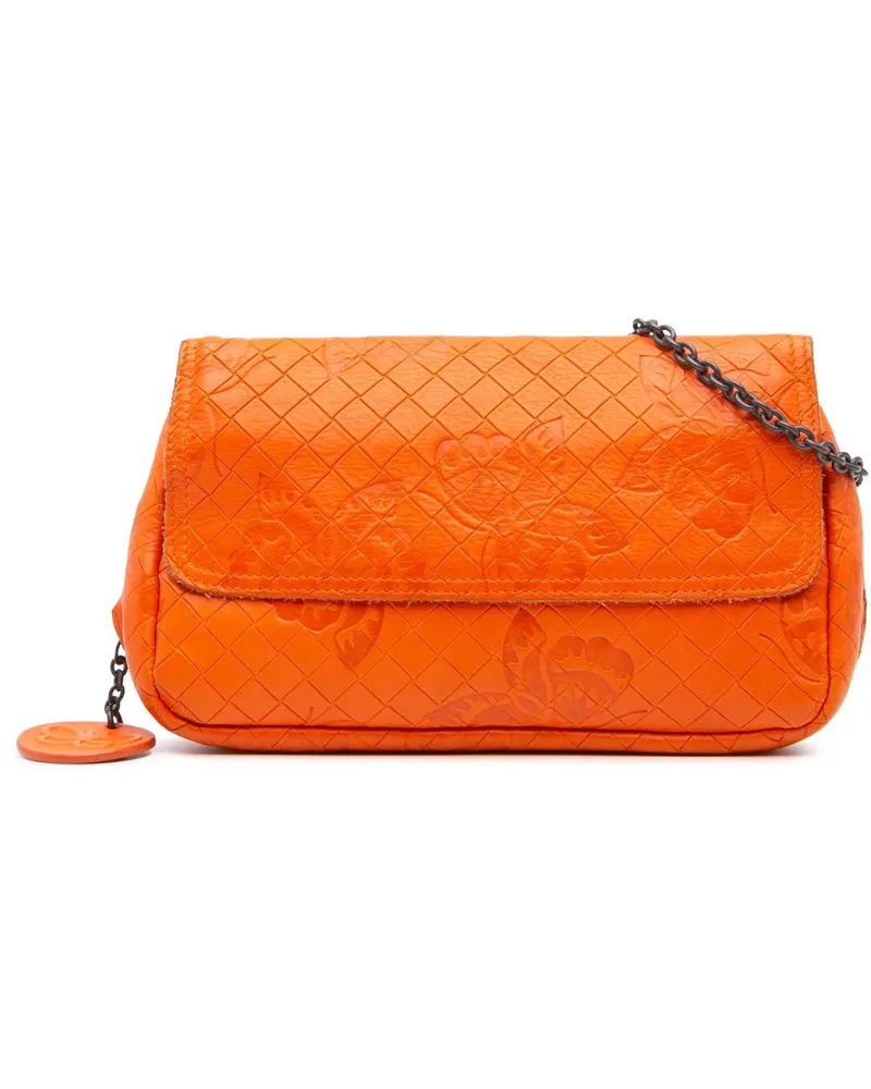 Bottega Veneta Hobo Bags 2012-2024 Leather Intrecciomirage Butterfly Chain orange Orange