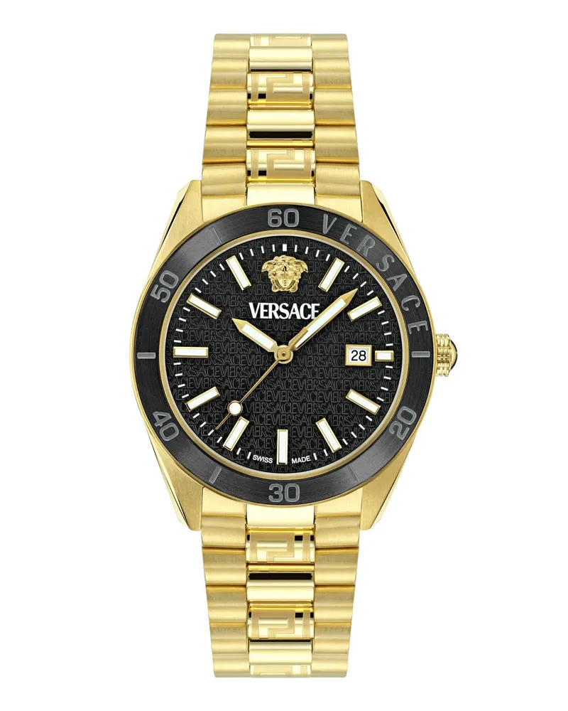 Versace Uhren Quarz-Analoguhr V_Dome yellow Gelb