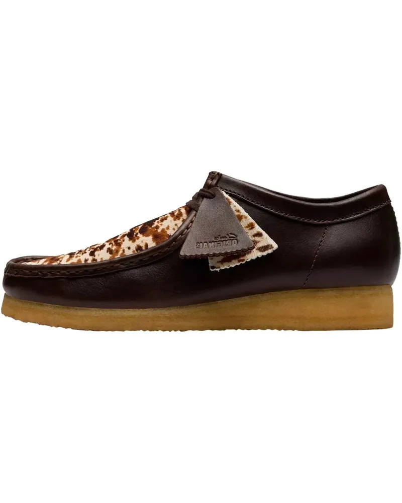 Clarks Low-Top Sneaker Sneakers Wallabee Brown Interest bunt Bunt