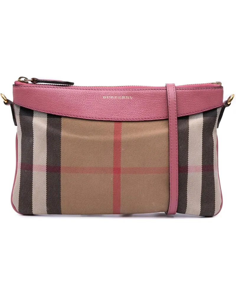 Burberry Hobo Bags House Check Canvas Derby Peyton Crossbody braun Braun