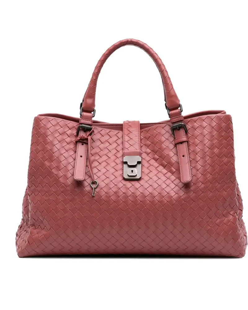Bottega Veneta Shopper Medium Nappa Intrecciato Roma Tote rot Rot