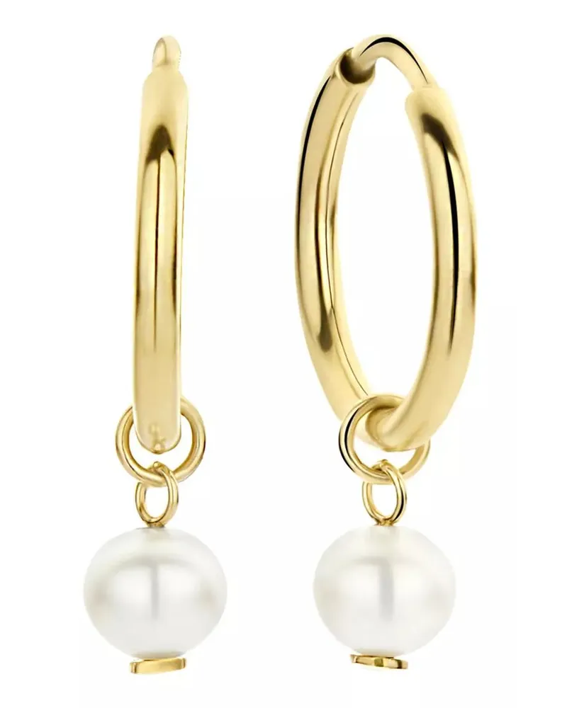 Isabel Bernard Ohrringe Belleville Luna 14 Karat Hoop Earrings With Freshw Gold