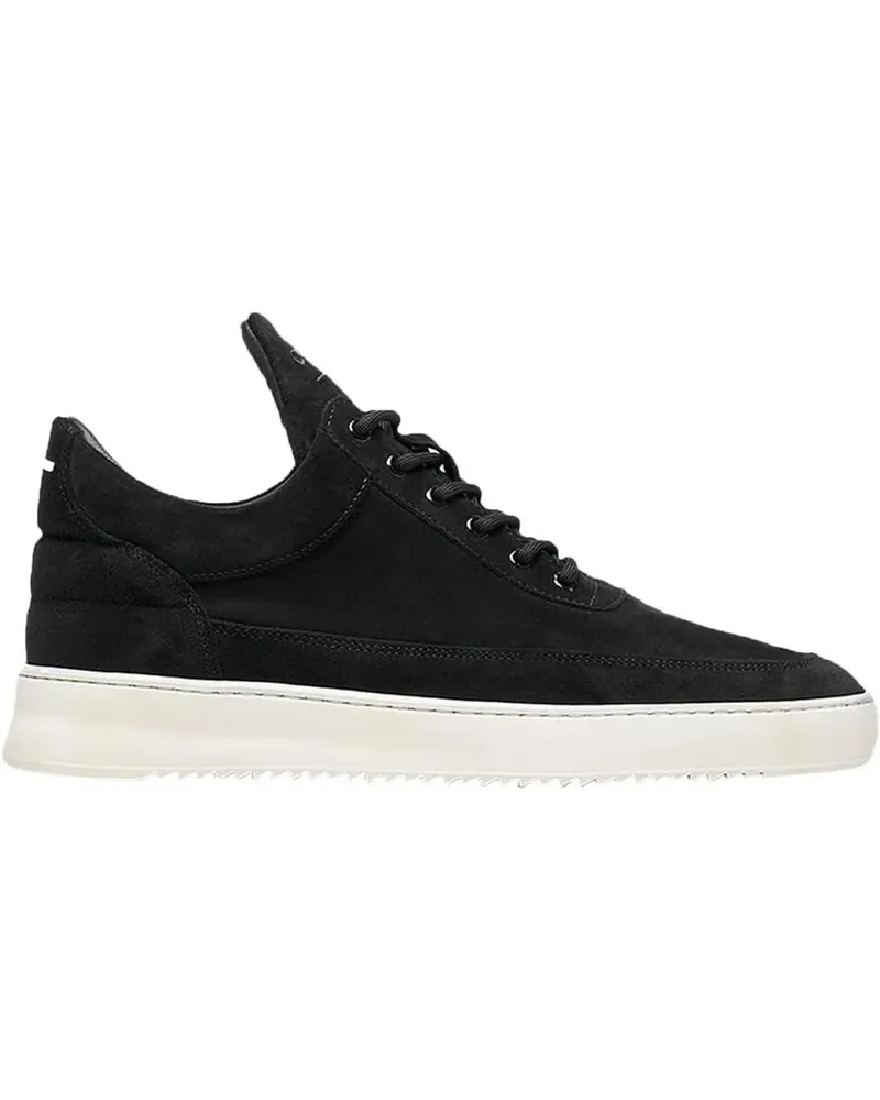 Filling Pieces Low-Top Sneaker Low Top Organic Suede Black schwarz Schwarz