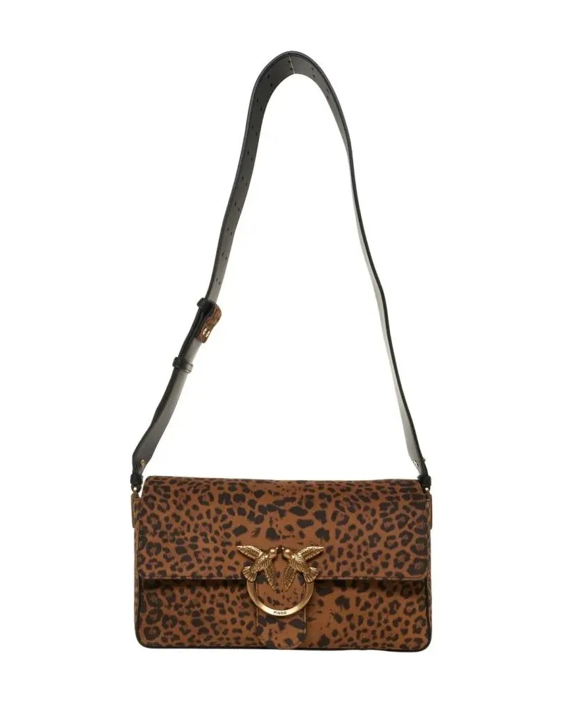 Pinko Hobo Bags Slouchy Crossbody Bag In Luxurious Animal Print rot Rot