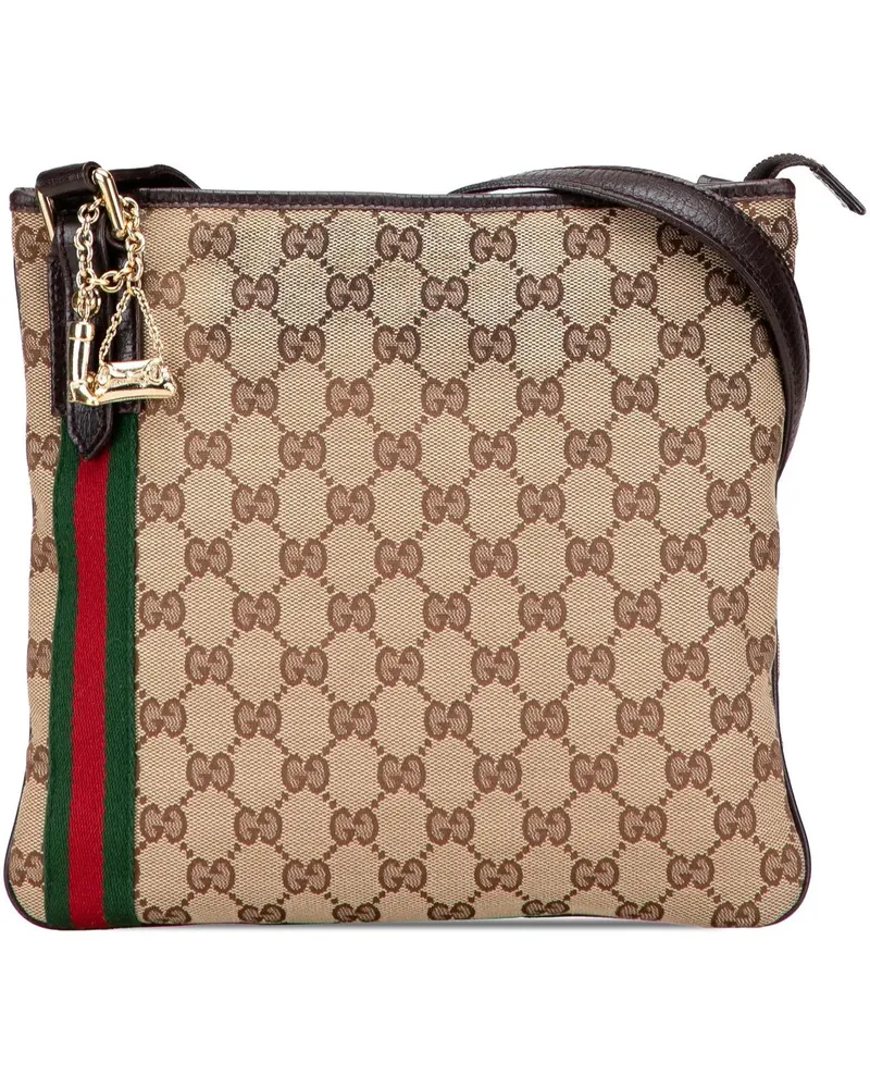 Gucci Hobo Bags GG Canvas Jolicoeur Crossbody braun Braun