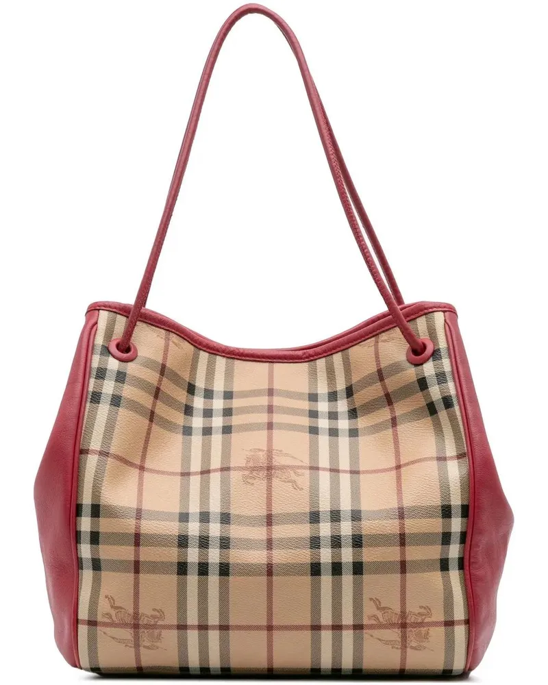 Burberry Shopper Small Haymarket Check Coated Canvas Canterbury Tot braun Braun