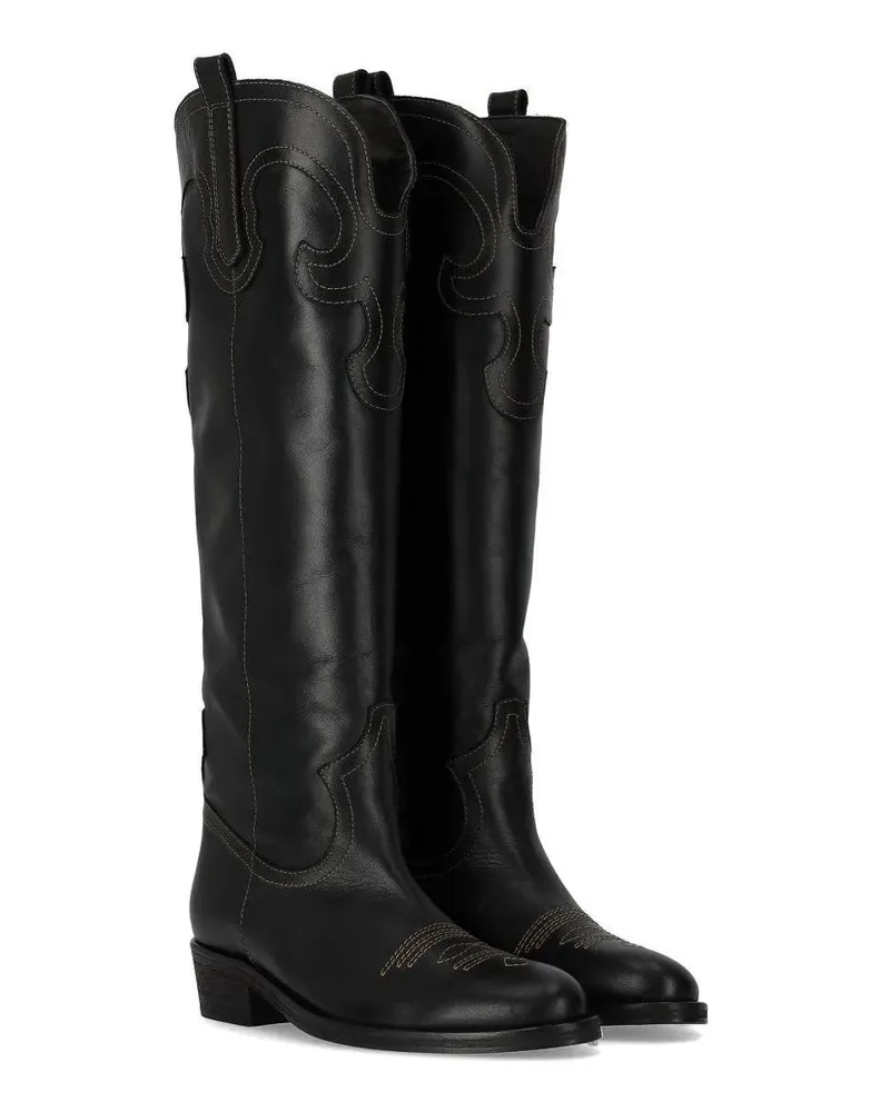 Via Roma 15 Boots & Stiefeletten  VENICE SCHWARZ HOHER STIEFEL Schwarz