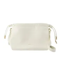 A.P.C. Shopper Ninon Mini Crossbody - Synthetic Leather - White Weiß