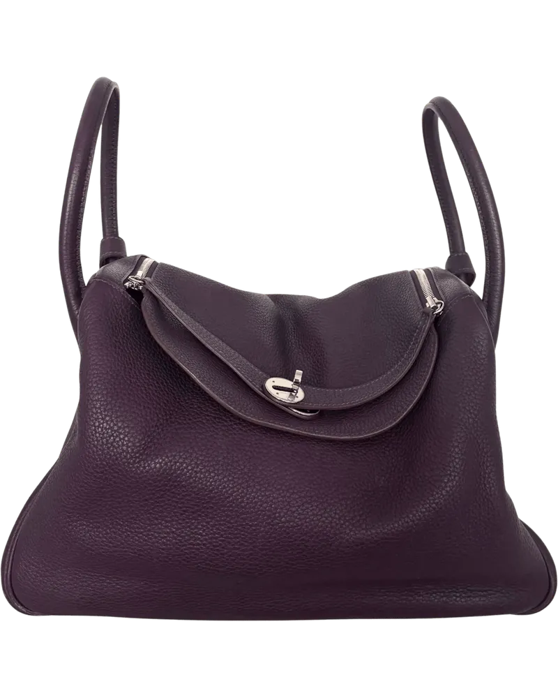 Hermès Hobo Bags Hermes Lindy 34 Taurillon Clemence purple/ good orange Orange