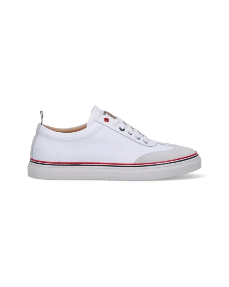 Thom Browne Low-Top Sneaker Tricolor Detail Sneakers – White weiß Weiß