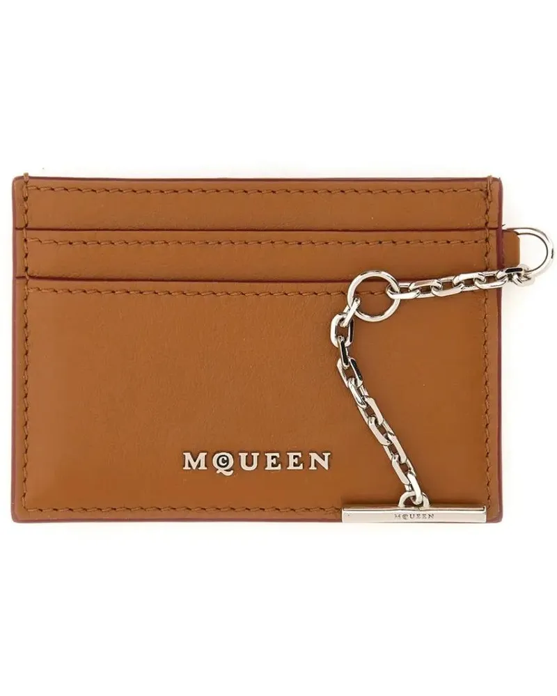 Alexander McQueen Portemonnaie Sling Card Holder braun Braun