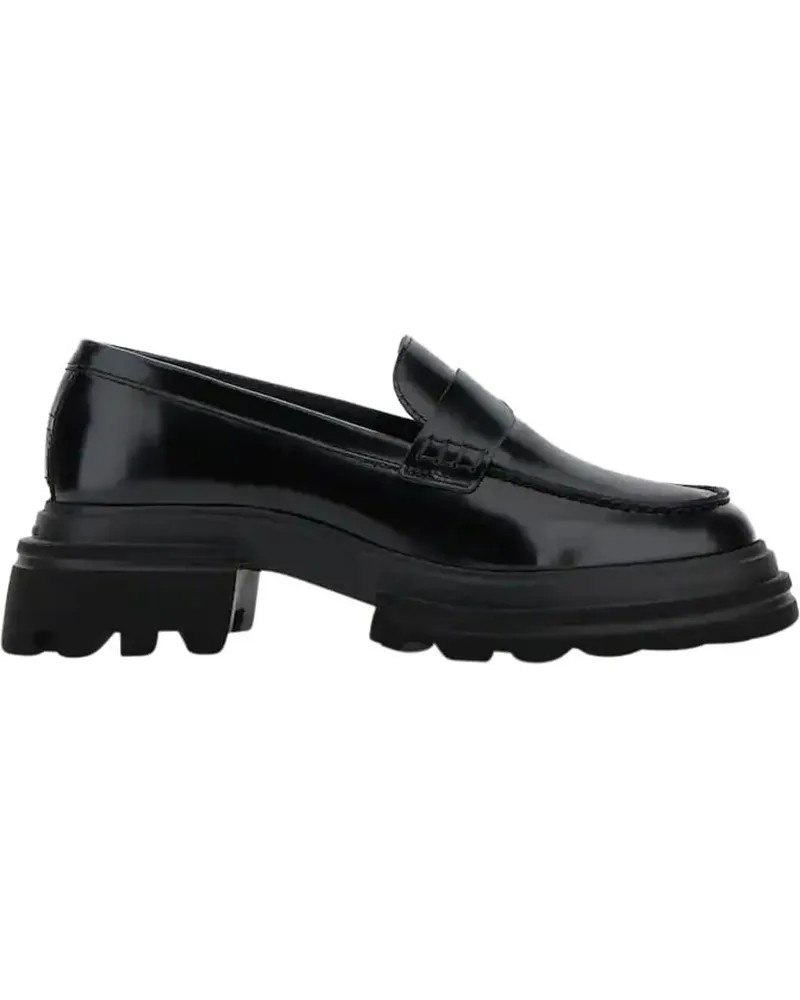 Hogan Loafer Flat Shoes Black schwarz Schwarz