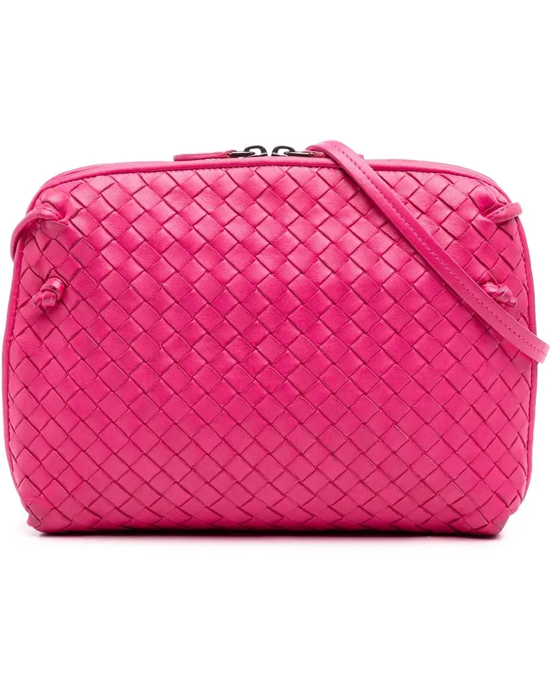 Bottega Veneta Hobo Bags Nappa Intrecciato Nodini Crossbody rosa Gold